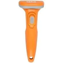 Fancy Pets Deslanador Curvo para Perros CH, Cuchilla Metálica Fina, Ergonómico para Pelo Medio y Largo, Eliminación Suave de Pelo Muerto y Prevención de Nudos, 16 cm(Chico) - Multicolor - Ver 4