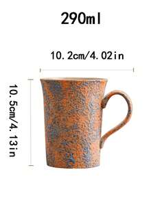 1 cốc cà phê latte bằng gốm 290ml, cốc nước đôi, cốc sữa mạch nha ăn sáng cá nhân hóa với nghệ thuật latte sáng tạo, cốc văn phòng bằng gốm thô, cốc tiệc tốt nghiệp, bộ ấm trà sản xuất tại Trung Quốc - Nhiều màu - Xem 2