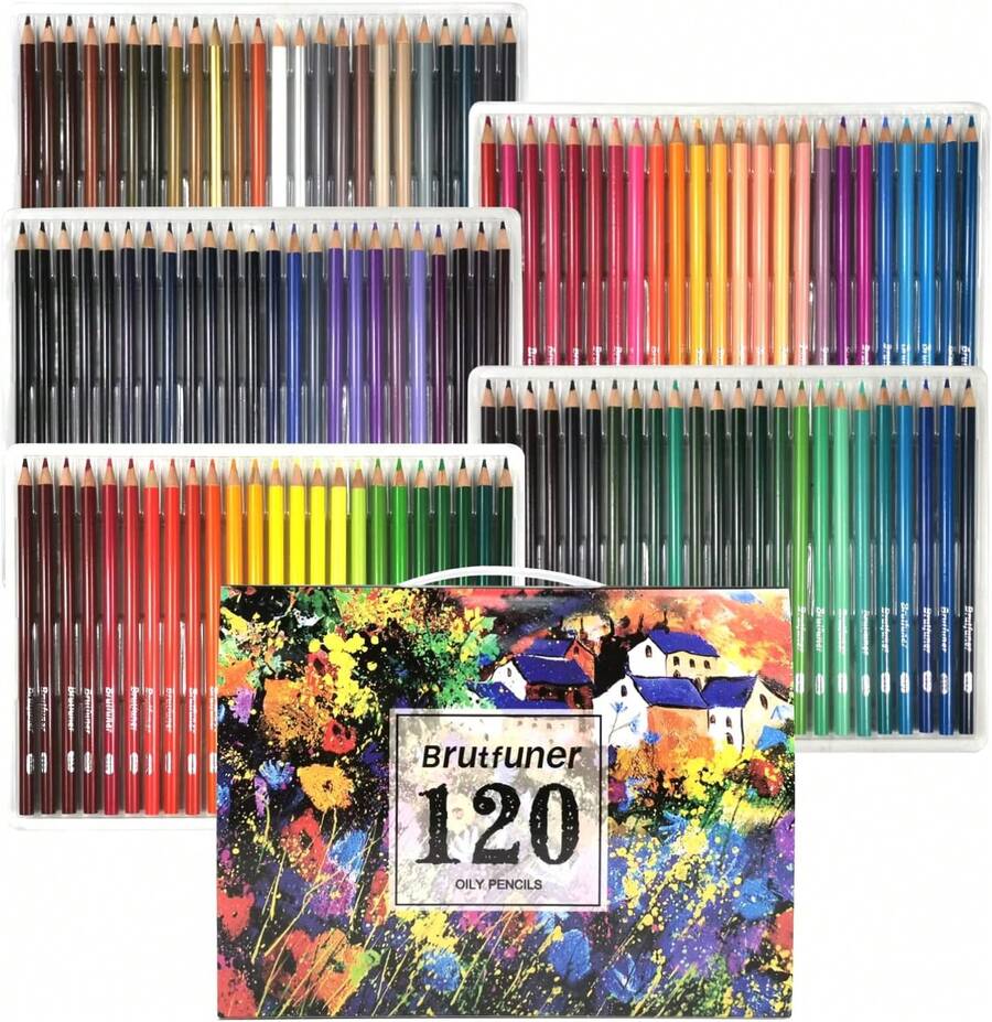 Lápices de Colores, Juego Profesional de 120 Colores, Núcleos a Base de Cera Suave Numerados, Para Dibujar, Dibujar, Sombrear y Colorear - 72 colores - Ver 1