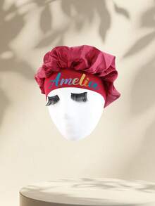 LICVIC 个性化浴帽，定制姓名睡帽，定制缎面睡帽，女士睡帽，可定制发帽，卷发睡帽，缎面发带，美容帽，情人节礼物，生日礼物，时尚，舒适，浴室，卧室，精致，男士，女士，母亲节礼物 - 彩色 - 查看 10