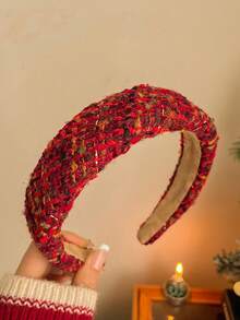 Tiara vermelha de Ano Novo para mulheres, acessório de cabelo com alta pressão na coroa, presilha de cabelo versátil e confortável. - Faixa de cabelo de Ano Novo - Ver 8