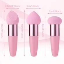 3 Pcs Mushroom Head Powder Puff Super Soft Air Cushion Makeup Egg Dual Use Powder Sponge Foundation BB Cosmetic Tool, Beauty Tool, Face Puff, Beauty Enthusiasts, Breathable Material, Lightweight Texture, Dualuse Sponge, Skinfriendly Sponge - Multicolor - View 12
