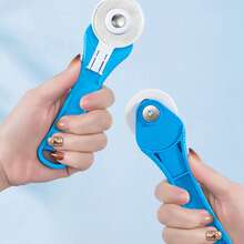 28毫米旋转切割刀，旋转刀片布料剪刀，手持式布料切割轮，圆形刀片，适用于切割布料、皮革、纸张，缝纫和绗缝工具 - 彩色 - 查看 6