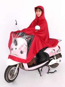 Impermeable para motociclista a prueba de agua con capucha contra lluvia - Multicolor - Ver 4