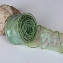 4厘米宽 10/50码彩虹欧根纱丝带，透明宽工艺丝带，适用于鲜花、花束、花环、婚礼、生日派对、情人节礼物、发饰、装饰品等。 - 多色 - 查看 19