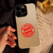 Logotipo del  de Múnich en rojo y blanco sobre fondo blanco. Esta elegante funda es compatible con los modelos  16, 15, 14 Pro Max, 13, 12, 11, XR y XS Plus. Fabricada en silicona TPU, ofrece protección contra golpes y caídas, además de una sensación superior. Es un regalo ideal para familiares, amigos y seres queridos, y una opción perfecta para Navidad.fundas para  13,funda  13,funda  16,fundas ,funda  15,funda para ,fundas para  16,fundas  11,fundas  15,funda  17,protector para ,funda  14,fundas  12,fundas  14,funda  17 pro max,fundas  13,fundas> - Blanco - Ver 3