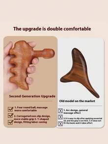 1 pieza Bastón de masaje de acupresión de madera meridiana - Herramienta portátil de estimulación de puntos de acupuntura para pies y Body, adecuada para relajación muscular, viajes y manejo de enfermedades crónicas - Multicolor - Ver 4