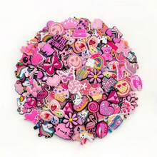 10/20/30pcs Random Mixed Pink Series Shoe Charms, Pink Shoe Decorations Set - PVC Shoe Accessories, Creative Streetwear Style Shoe Clips, Detachable Perfect DIY Decor - Ideal Christmas And Birthday Gift - Random Series - View 2