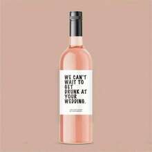 Wedding Wine Label Stickers, Wedding Item Ideas, Wedding Party Gifts, Wine Bottle Labels, Wedding Planning, Wedding Gifts For Friends And Family, Unusual Gifts, Affordable Items, Scene Decoration - Multicolor - View 2