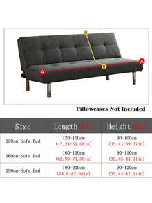 1pc High Elastic Jacquard Ruffled Sofa Bed Cover, Foldable Armless Sofa Bed Full Wrap-Around Sofa Bed Cover, Suitable For Living Room, All Season