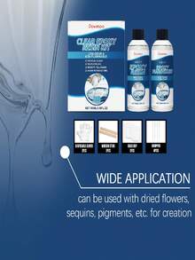 DOWMOO DIY Transparent Epoxy Resin AB Kit, Handmade DIY Jewelry, Odorless Quick-Drying Solidified Crystal Resin Glue, Suitable For Various Handmade Jewelry, Accessories, And Decorations, Smooth Surface With Excellent Transparency And Non-Yellowing After Solidification. - Multicolor - View 8