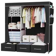 1pc Multi-Layer Simple Wardrobe, Home Entrance Dorm Rental House Combination Metal Coat Rack Hanger Storage Shelf