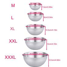 4/5/7pcs Stainless Steel Mixing Bowls, Non-Slip Stackable Mixing Bowl Set, Suitable For Salad, Cooking, Baking, Etc. - Multicolor - View 6