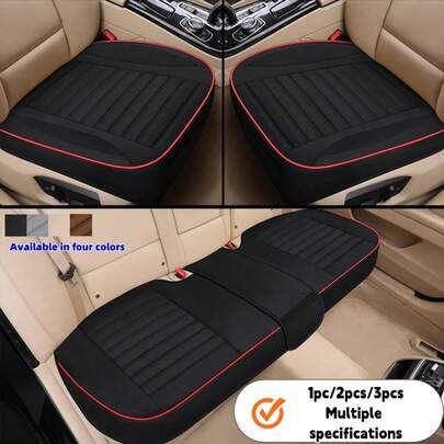 1件/2件/3件装亚麻汽车座椅套，产品视频展示详细安装说明，20.4*19.2英寸，汽车座椅垫保护套，汽车座椅套，舒适、透气、美观、时尚、耐磨、可折叠，适合所有季节，适用于轿车、房车、SUV、皮卡。