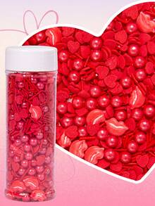 Edible Sprinkles For Valentine's Day And Wedding Cake Decoration, Pink Heart-Shaped Candy Pearls, Perfect For Valentine's Day Cakes And Wedding Party Cakes; Ideal Toppings For Cakes, Cupcakes, Cookies And Ice Cream, Suitable Supplies For Valentine's Day, Mother's Day, Birthdays And Wedding Parties - Multicolor - View 19