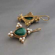 New Hot-Selling Women's Earrings, A Pair Of Popular Retro Fashion Creative Women's Earrings - 綠色 - 查看 2