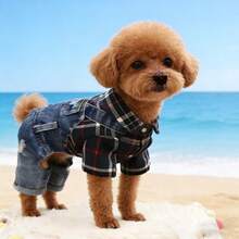 Autumn/Spring Thin Denim Pet Clothes For Small Dogs, Teddy, Poodle, Puppy - Black - View 5