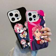 Funda de teléfono Dandadan Aira Shiratori compatible con  17 16 15 14 13 12 11 X XR XS 8 7 Pro Max Plus, cubierta blanca translúcida de lujo, compatible con funda  17 Pro Max, funda  17 Pro, funda  17, funda  16 Pro Max, funda  17 Pro Max - Rosa3 - Ver 7