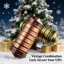 2025新款（达芬奇）创意密码锁，复古青铜密码锁，圣诞节和情人节惊喜之选——带装饰齿轮设计的收纳方案 - 彩色 - 查看 3