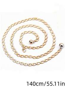 1pc Plus Size Women's Geometric Pattern Waist Chain, Stylish Design - Fashionable And Versatile, Ideal For Daily Outfit Decoration, Suitable For Dresses, Formal Wear, Parties, Gatherings, Also Makes A Great Birthday Gift. - Sunflower Seed Chain - View 14