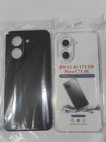 This Black Phone Case Has Shock-Absorbing Function, Built-In Air Cushion Protection, And Is Compatible With Multiple Models, Such As Infinix Hot 60 Pro+, 15T 5G, 15T PRO 5G, 17, Poco C71 4G, Nova 14 Pro, Nova 14 Ultra, Honor X9d, Honor 400, 400 Lite, 400 Pro. - Black-matte - View 7
