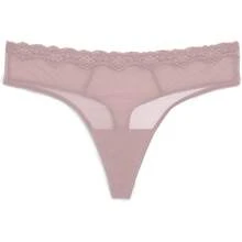 & Tanga de Encaje para Mujer, Paquete de 2, Rosado/Negro, 4X Plus - Rosado/Negro - Ver 2