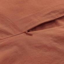 Gioia Casa 100% Vintage Washed Cotton Bed Quilt Cover Set - Ultra Soft Comfy Luxurious Duvet Cover With Zipper Closure - Elegant Quilt Cover Set For Bedding - Brick - Queen - 磚 - 查看 7