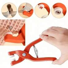5爪紧固工具套装 - 免钉通用型 - 5爪母扣紧固钳和纽扣 1套 / 钳子 1把 + 纽扣（50套） - 紅色 - 查看 2