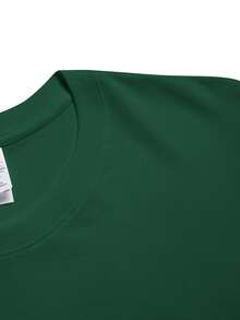Men's T-Shirt With Stylish Low Battery Print - Stylish Green T-Shirt For Gym, Streetwear And Casual Looks, Breathable Crew Neck, Summer Workout Top, Durable Material, Short Sleeve, Ideal For Fitness Enthusiasts - 綠色 - 查看 2