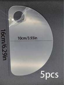 1/2/5件装亚克力化妆调色盘，透明带孔亚克力调色盘，化妆调色盘 - 無色 - 查看 8