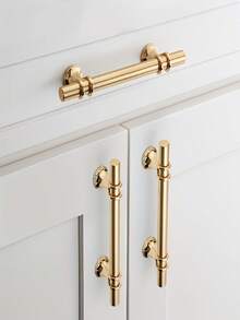 10-Pack Modern Golden Cabinet Handles With Installation Hardware, Polished Metal Drawer Pulls For Cabinets, Dressers, Furniture - Premium Metal Finish Cabinet Hardware - Multicolor - View 1