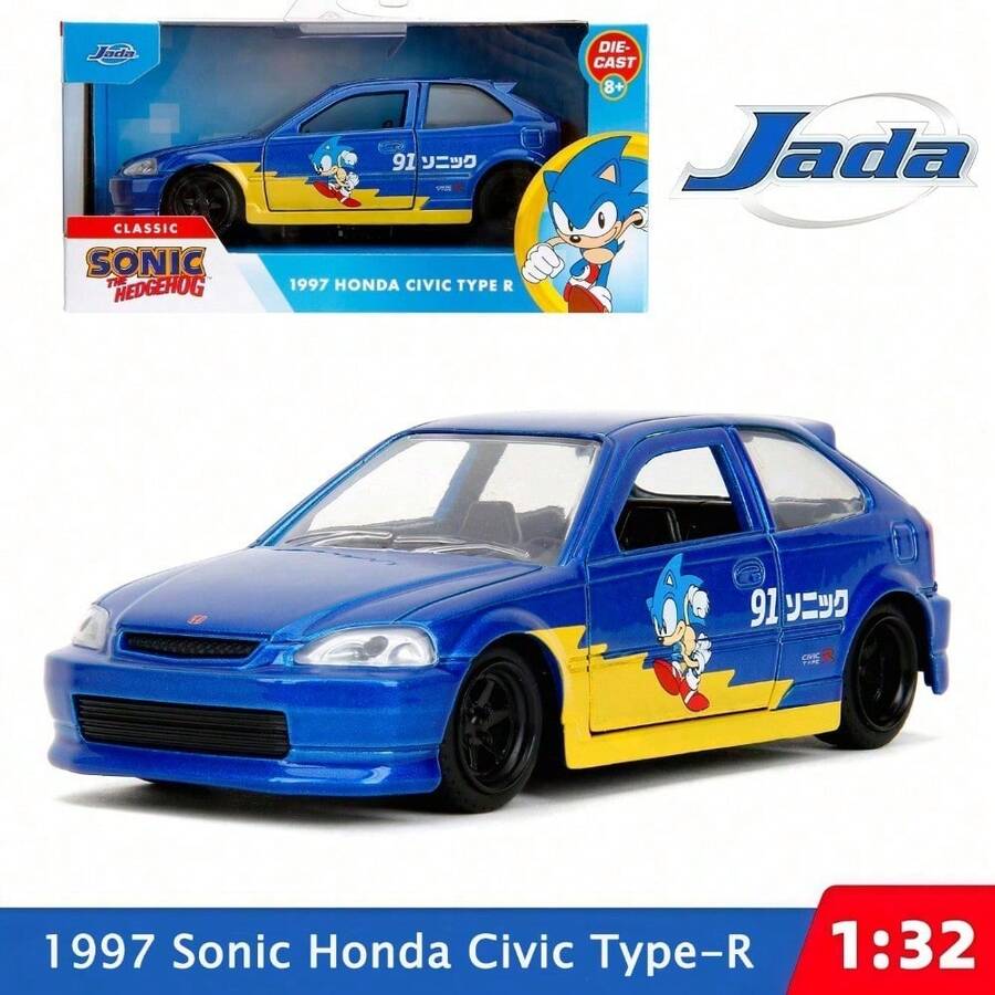 Simba Jada Toys X Civic Type-R Diecast Car Model - Anime Collectible (1:32 Scale) - JD35482-1:32  Civic Type-r - View 1