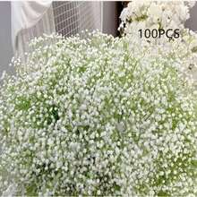 100pcs Artificial Starry Sky Flowers With Stems, 11.81 Inches (Approx. 30cm), Realistic Texture, Suitable For Home & Office Decor, Indoor Floral Arrangements, Outdoor Garden & Yard Decor, Weddings, Birthdays, Bridal Gifts, Party Decorations, Realistic Meteor Flowers, Artificial Meteor Flowers - Green - View 9