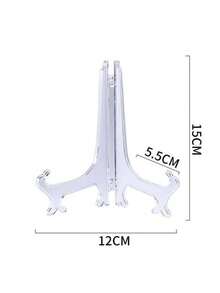 1pc Transparent Plastic Stand, Tray Holder, Fan Holder, Suitable For Desktop, Display Rack - Clear - View 10