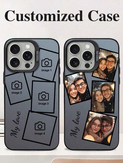 1 pieza Funda de teléfono personalizada con foto, funda de teléfono personalizada con imagen personalizada, regalo de aniversario, regalo del Día de San Valentín, regalo de boda, regalo del Día de la Madre, regalo del Día del Padre, regalo para el mejor amigo, regalo para mamá/papá, regalo para novio/novia, se adapta a 11 12 13 14 15 16 Pro Max, A14 A15 A55 A56 A34 A5, S23 S24 S25