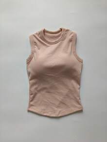 3件套女童休闲吊带背心，不可拆卸胸垫，黑色、白色、杏色