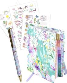 mano® Agenda pocket 2026 ALMA Semana vista - Medidas (B7+) 10 x 13 - 184 Páginas - Incluye separadores mensuales y hojas para anotaciones (Con Stickers) - Con funda y pegatinas - Ver 10