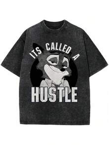 High Quality  Nick Wilde T-Shirt - Retro Portrait Of Nick In The Circle Of Effort, Official Movie T-Shirt, Comfortable Design (Nick Design), Casual Clothing For Adults  Fans - Black - View 1