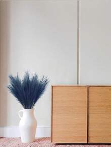 Artificial Pampas Grass Home Decor 50/30/20/10/Piece 55mm Purple Gradient, Pink Gradient, Blue Gradient Artificial Pampas Grass, High-Simulation Artificial Pampas Grass Flowers For Decoration, Large Artificial Pampas Grass Branches, Pampas Grass, Suitable For Floor Vases, Pampas Grass Decoration, Vase Filler, Floor Vase Filler, Bohemian Style Home Decoration - Blue - View 7