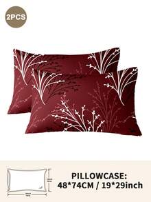1pc/2pcs/4pcs Polyester Floral Pattern Pillowcase (Pillow Insert Not Included), Soft & Comfortable, Suitable For All Seasons - Multicolor - View 10