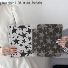 1个闪亮星空平板电脑保护套 - 黑银双色图案，可折叠支架，防震半透明保护盖，带笔槽，兼容iPad 10.9/10.2/Air 第五代/Pro 11/第十代/9.7/Air 2/iPad（第七代）/iPad（第八代）/iPad Air 4/5/iPad Pro 11/iPad 第十代 10.9英寸 2022款智能保护套/iPad Air 13（M3 2025）/iPad Air 11（M3 2025） - 彩色 - 查看 2