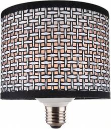 Tecnolite - Foco Cilíndrico Malla de Ratán LED 4.5, Luz Ámbar, Base E27, No atenuable - Negro / Blanco - Ver 7