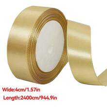 Multi-Use Decorative Ribbon For Gift Packaging Red/Gold Satin Ribbon, Long Double-Sided Ribbon For Valentine's Day Birthdays, Weddings, Anniversary, Mothers's Day DIY Gift Wrapping & Jewelry Making For Bouquet Wrapping Christmas - Multicolor - View 18