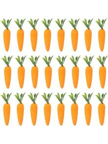 12pcs Realistic Artificial Mini Carrots, Lifelike Fake Carrots Suitable For Easter Decoration, Realistic Vegetable Food Model For Easter Eggs, Easter Bunnies, Home Party Table Decor, Sample Display, Photography Props, Scene Decoration, Home Decor, Theme Party Decor - Multicolor - View 2
