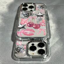 Funda de teléfono ultra-delgada a prueba de golpes y resistente a caídas para 1 pieza, elegante y única, con collage de cerezas, compatible con iPhone 17, 16, 15, 14, 13, 12, 11 Pro Max, AIR 14, 16E Plus, XS, XR, X, 8, 7, SE 2020. ¡Dale un toque elegante a tu teléfono favorito con una funda chic! - 1 pieza - Ver 4