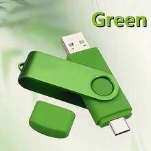 100% Real Capacity High-Speed 2-In-1 USB Flash Drive 1GB/64GB/116GB/128GB, Multiple Colors Available, Dual-Type OTG Memory Stick With Keychain Hole, Suitable For Mobile Phones, Tablets, Laptops, And PCs - Portable External Storage - Red - View 5
