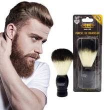 Pincel de Barbear Sekich Gold Profissional com Cerdas Sintéticas Barbeiro Cabeleireiro - Preto - Visão 4