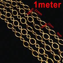 1m Fashionable Stainless Steel Multi-Size Thick Chain, Oval Embossed Embossed Hip Hop Chain, Suitable For DIY Necklace, Bracelet, Jewelry Making - Chain - View 14