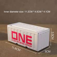 Organizador de escritorio de oficina, caja de almacenamiento de hierro multifuncional, decoración del hogar, contenedor de almacenamiento de hierro compacto, organizador de escritorio creativo - A6 - Ver 6