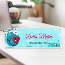 1pc Personalized Acrylic Desk Name Plate With Floral Design 21 Styles- Custom Engraved Office Desk Sign For Women And Men - Elegant Clear Acrylic Glass Block - Ideal For Boss, Teacher, Coworker Appreciation Gifts,Personalized Office Decor, Ideal Gift For Bosses, Teachers, Lawyers, Doctors & Colleagues -Personalized Gifts, Holiday Gifts